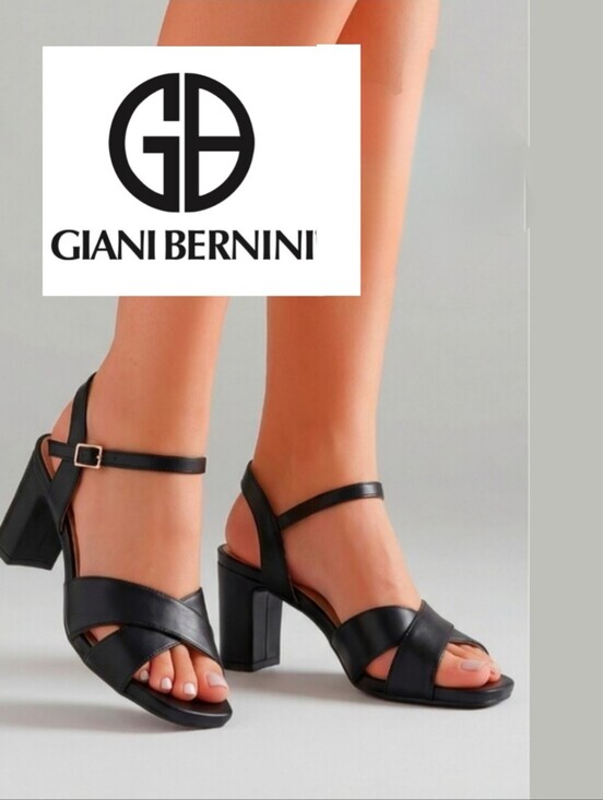 Giani Bernini Shoes - New Giani Bernini Memory Foam Leather Strappy Block Heel Sandals 8